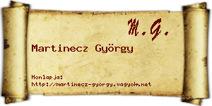 Martinecz György névjegykártya