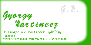 gyorgy martinecz business card